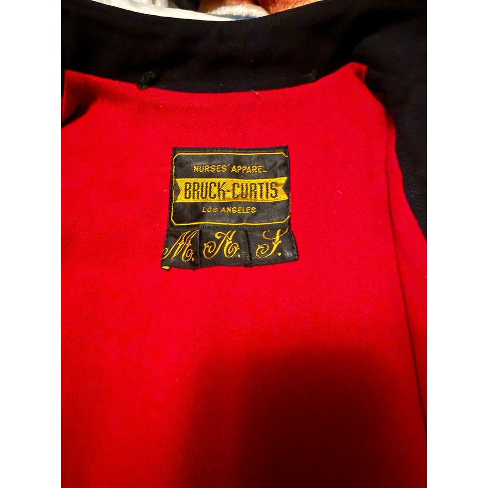 Vtg SH Bruck Curtis L.A. Nurses Wool Navy Red Cape uniform 40's 50's costume EUC - Picture 4 of 6